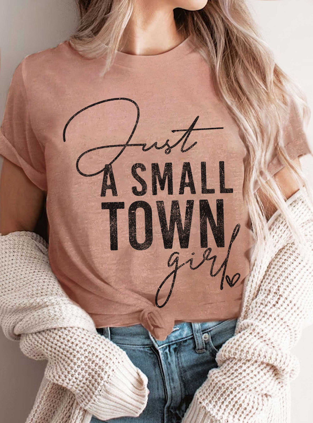 Rustee Clothing - JUST A SMALL TOWN GIRL GRAPHIC TSHIRTS