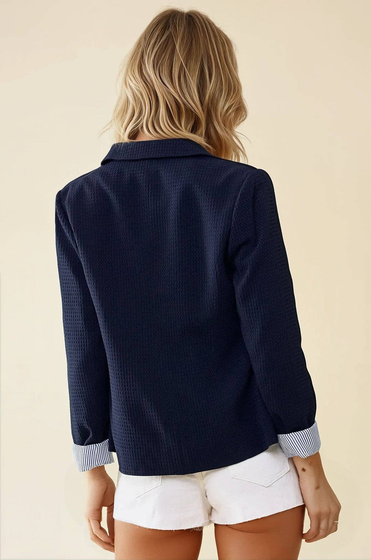 Doe and Rae - Stripe Lined Blazer - 10349J