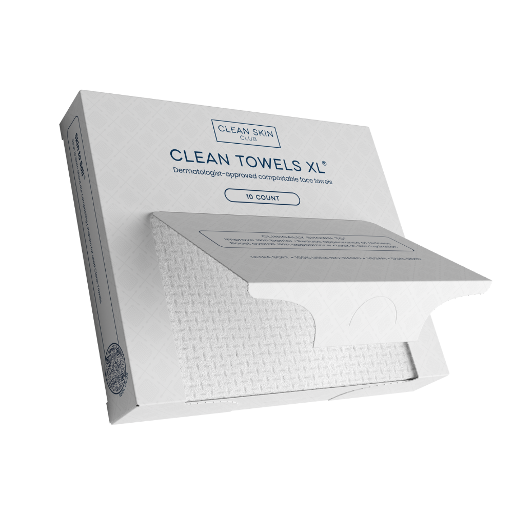Clean Skin Club - Clean Towels XL™ Travel, Disposable Face Towels, 10 Count