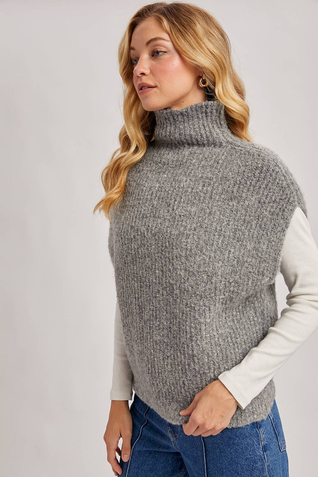Bluivy - TURTLENECK KNIT SWEATER VEST