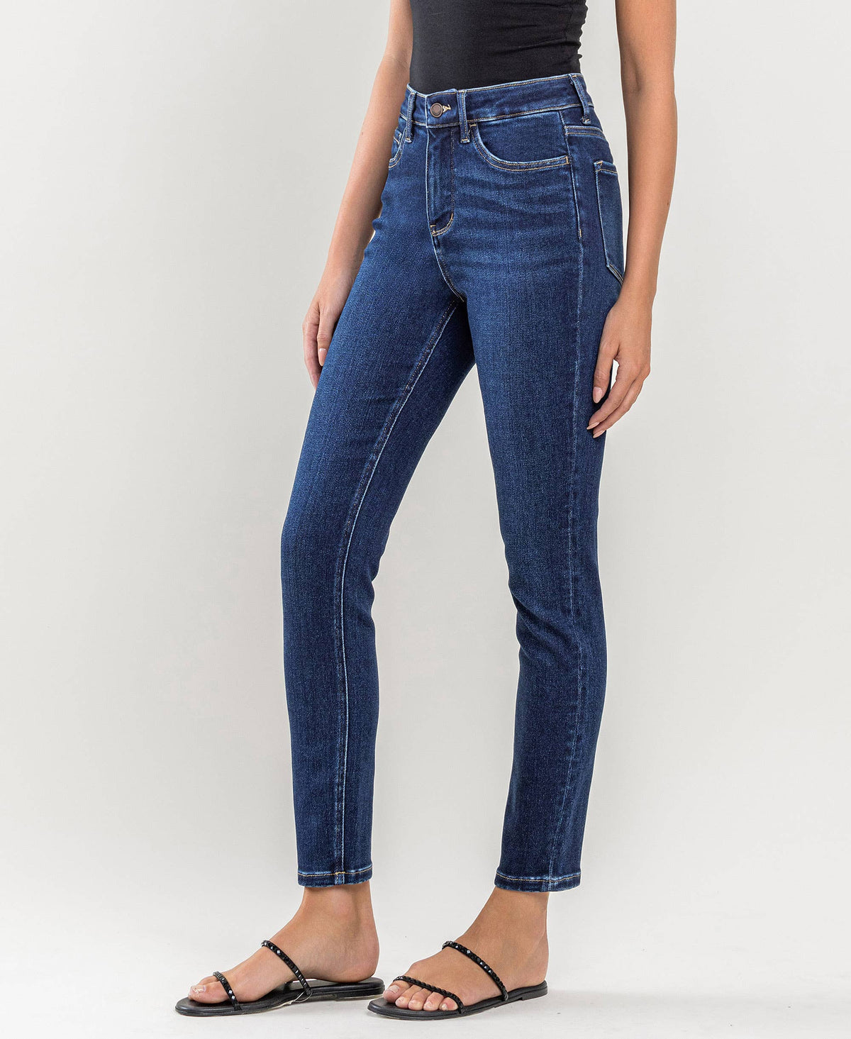 Lovervet by VERVET - TUMMY CONTROL HIGH RISE ANKLE SKINNY JEANS LV1201D