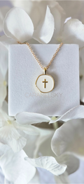 Caramel Sky - 18K Gold Plated Cross Pendant Necklace, Christian Jewelry
