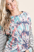 lovely melody - LMT1778-T-Glad You Swirled Sweatshirt