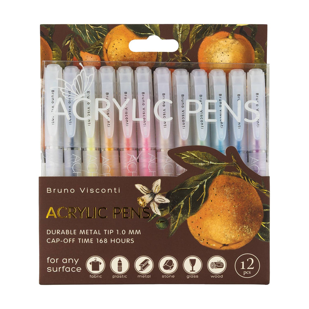 BV by Bruno Visconti - Acrylic Pens 12 colors - Citrus