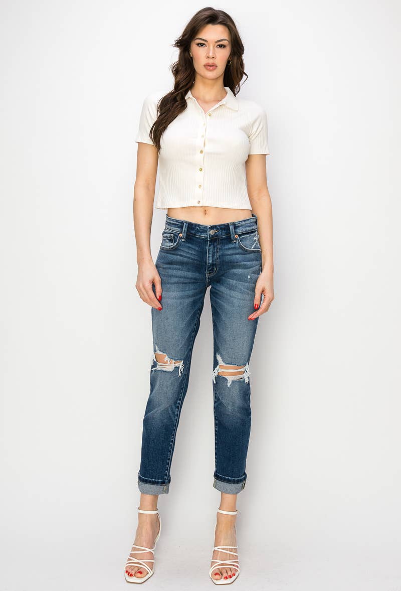 ARTEMIS VINTAGE - MID RISE BOY FRIEND JEANS