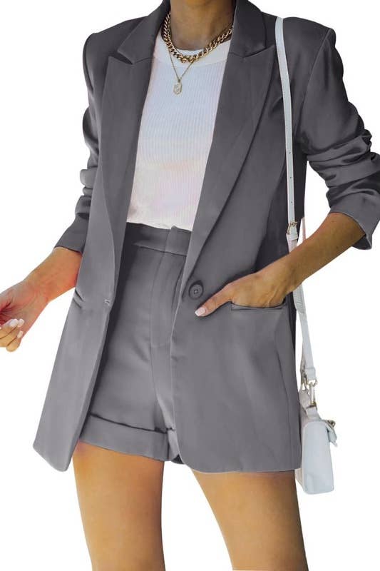 Miss Sparkling - Two piece blazer and shorts set
