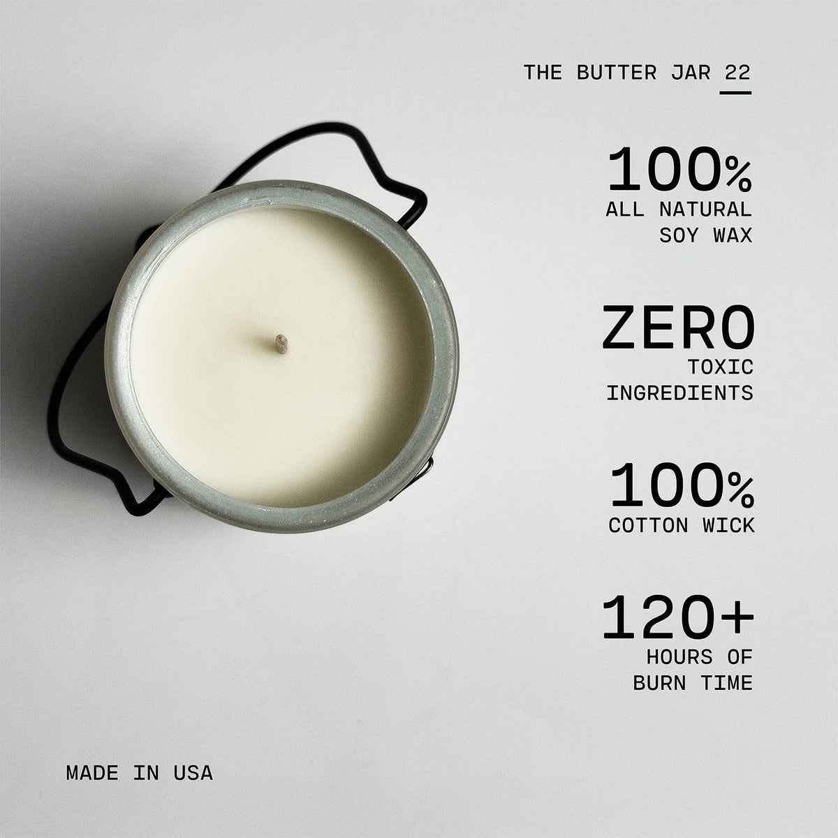 Milkhouse Candle Company - 22 oz Butter Jar Candle: Cinnamon Fireside