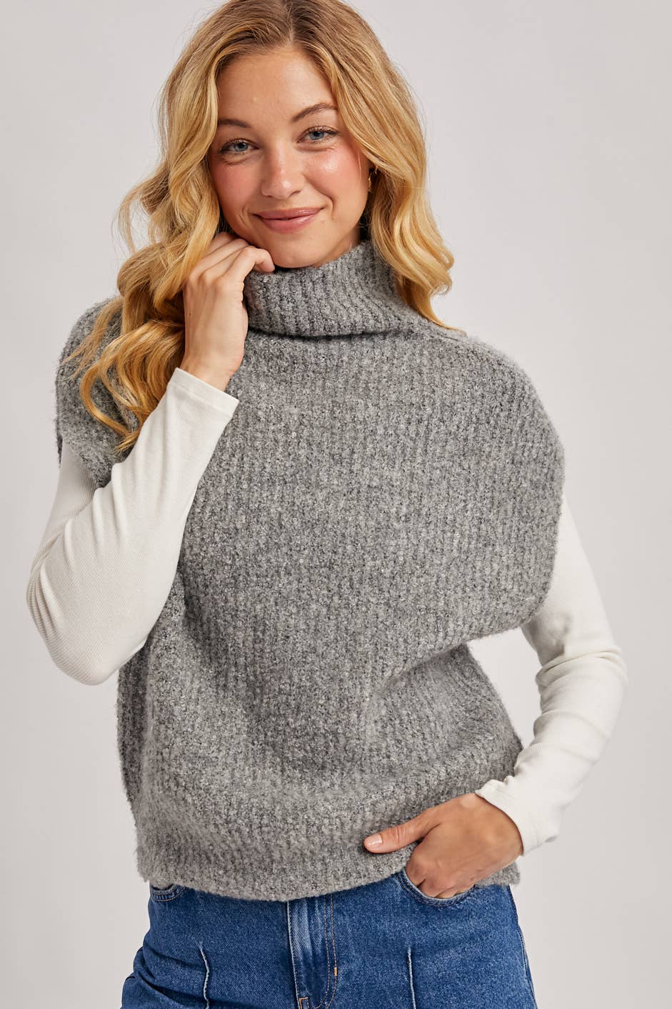 Bluivy - TURTLENECK KNIT SWEATER VEST