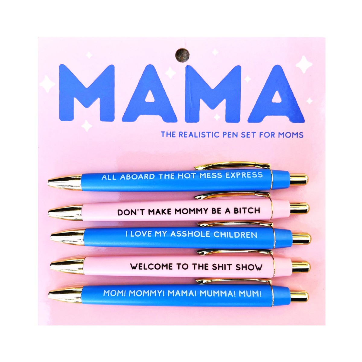 FUN CLUB - Mama Pen Set (funny gifts, Mother's Day gifts, mom gifts)