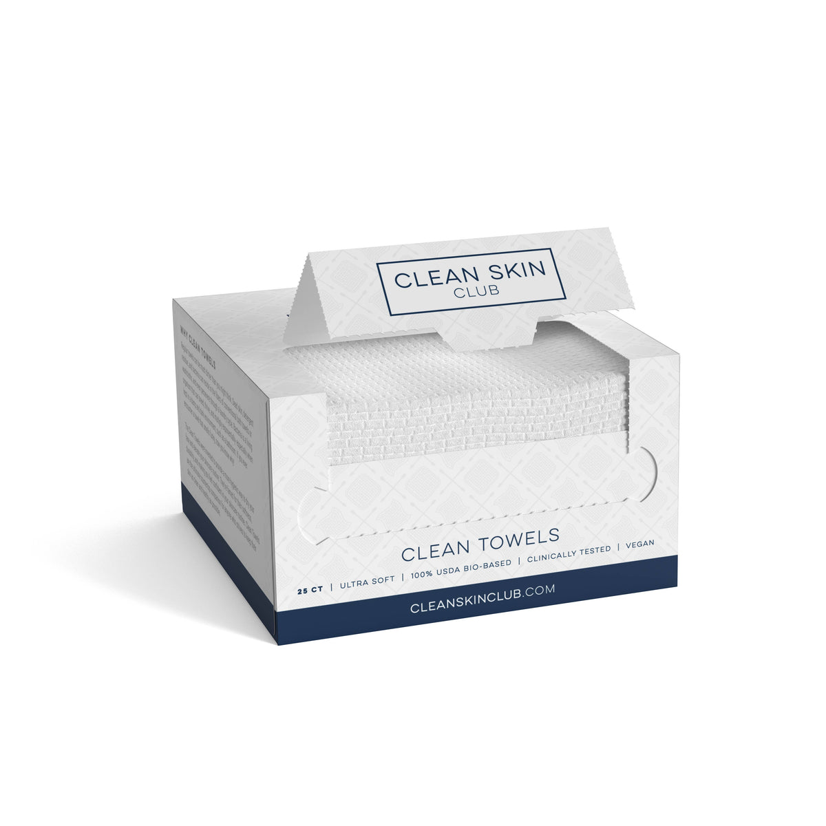 Clean Skin Club - Clean Towels™, Disposable Face Towels, 25 Count