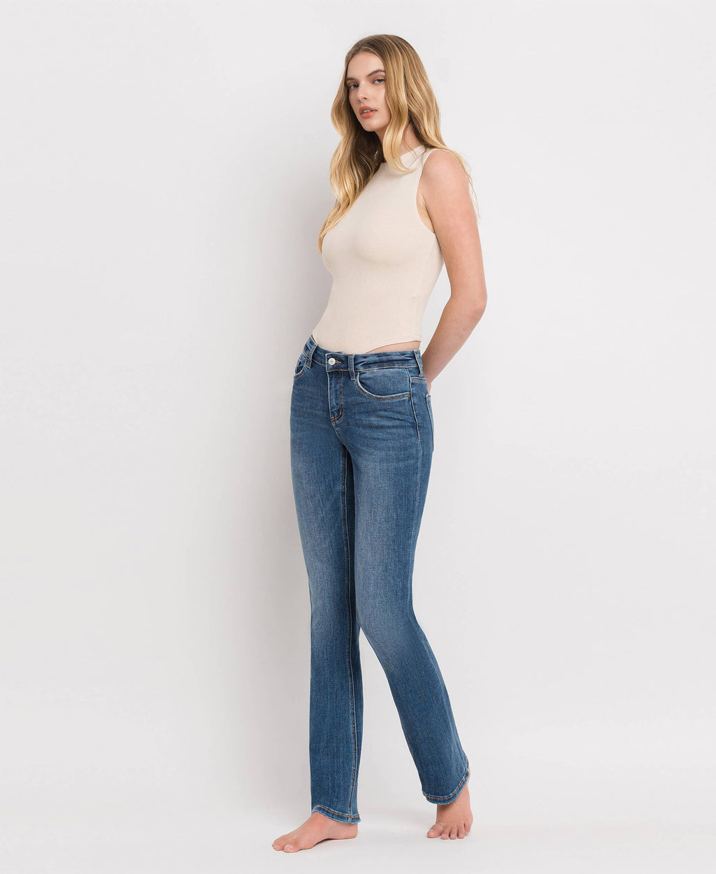 Lovervet by VERVET - MID RISE BOOTCUT JEANS LV1064