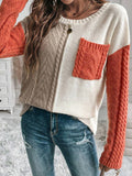 Miss Sparkling - Color Block Knit sweater