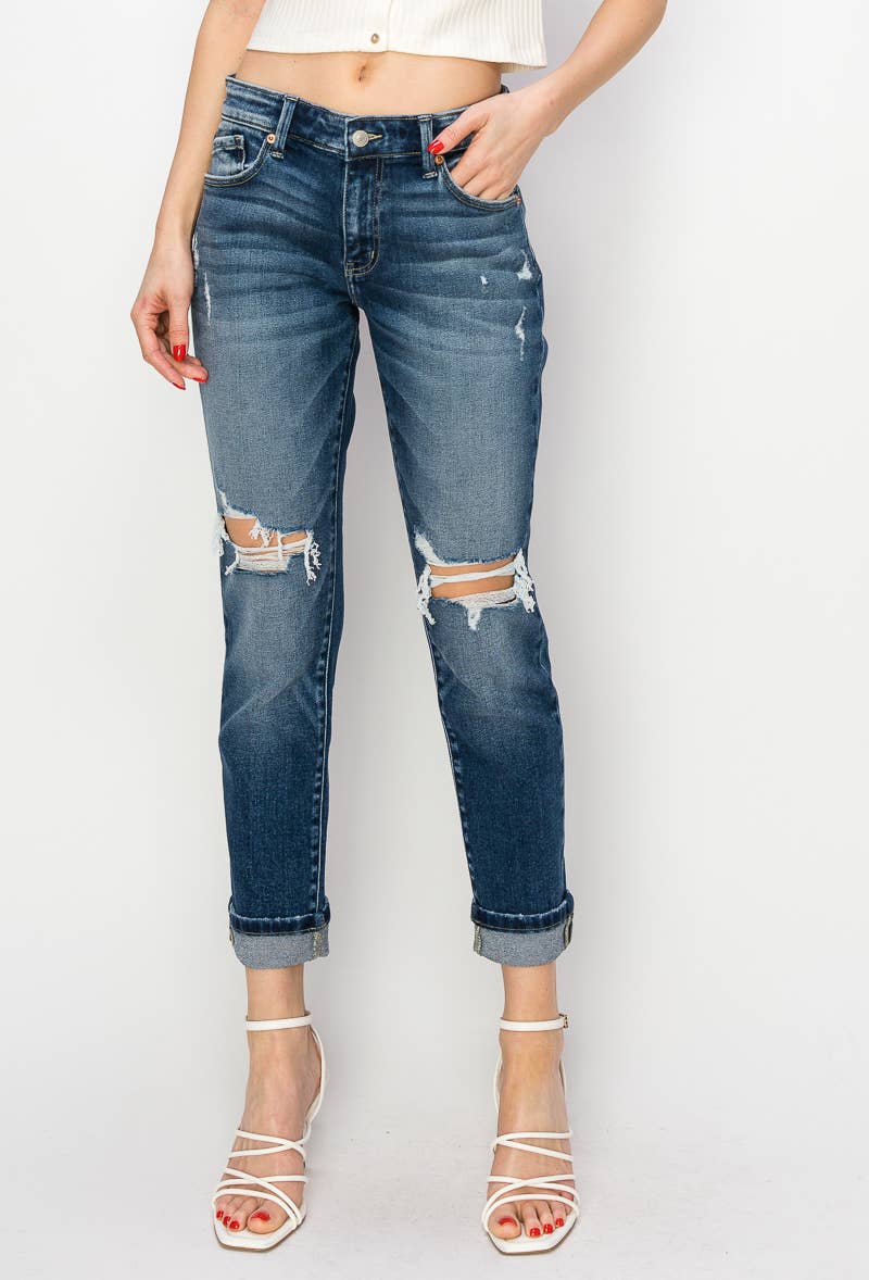 ARTEMIS VINTAGE - MID RISE BOY FRIEND JEANS