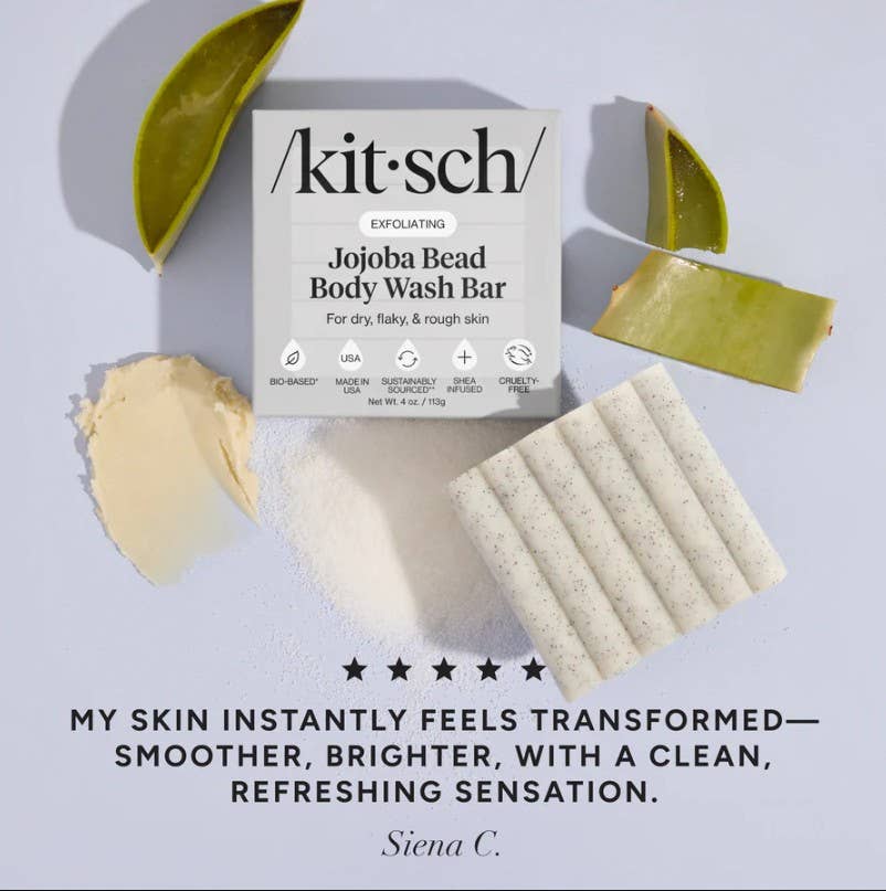 KITSCH - Jojoba Bead Exfoliating Body Wash Bar