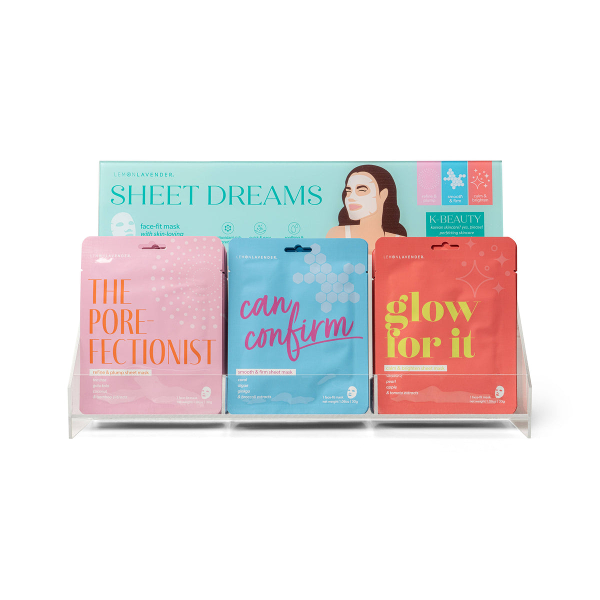 Lemon Lavender Sheet Dreams Face Masks Assortment