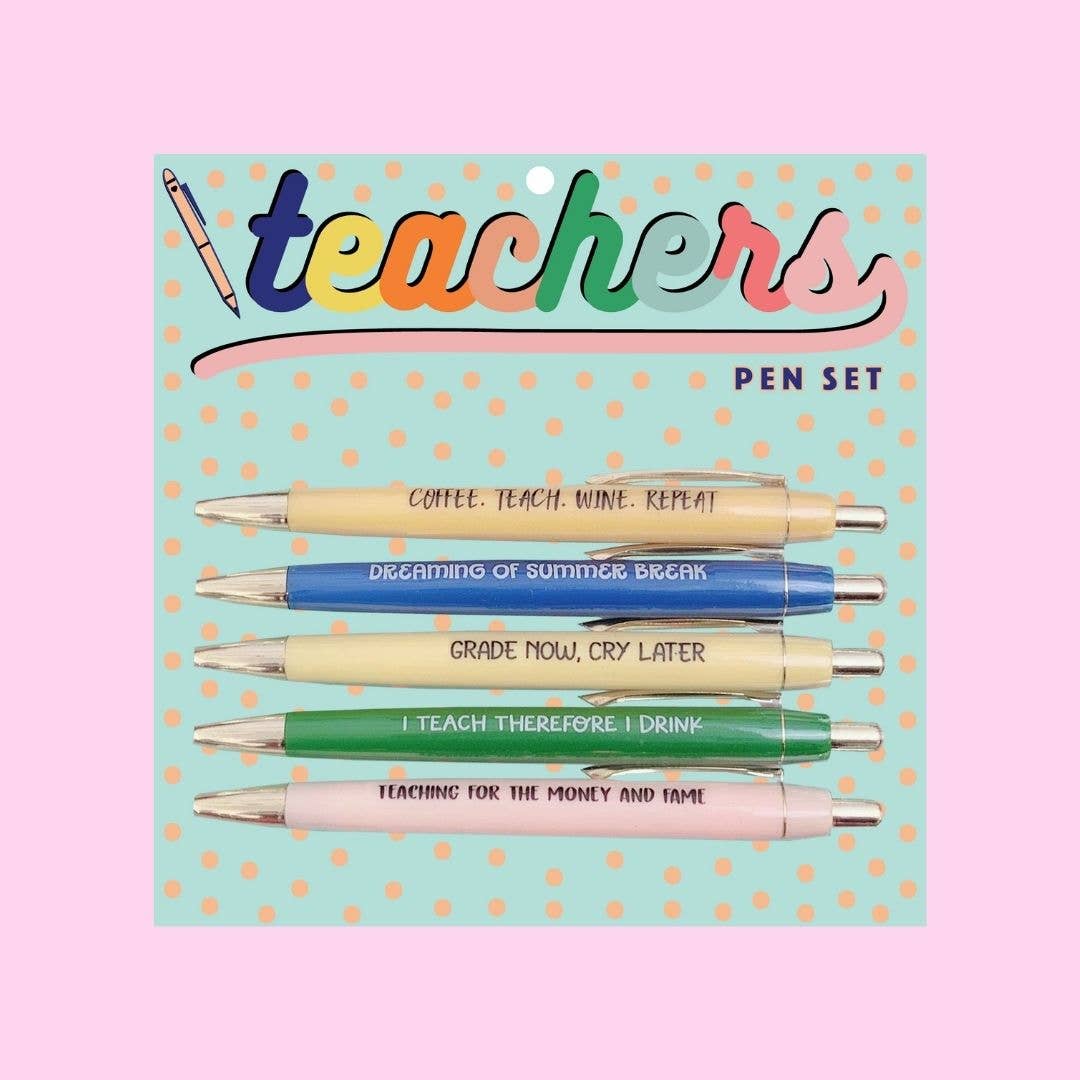 FUN CLUB - Teachers Pen Set (funny gifts, teacher gifts, teacher week)