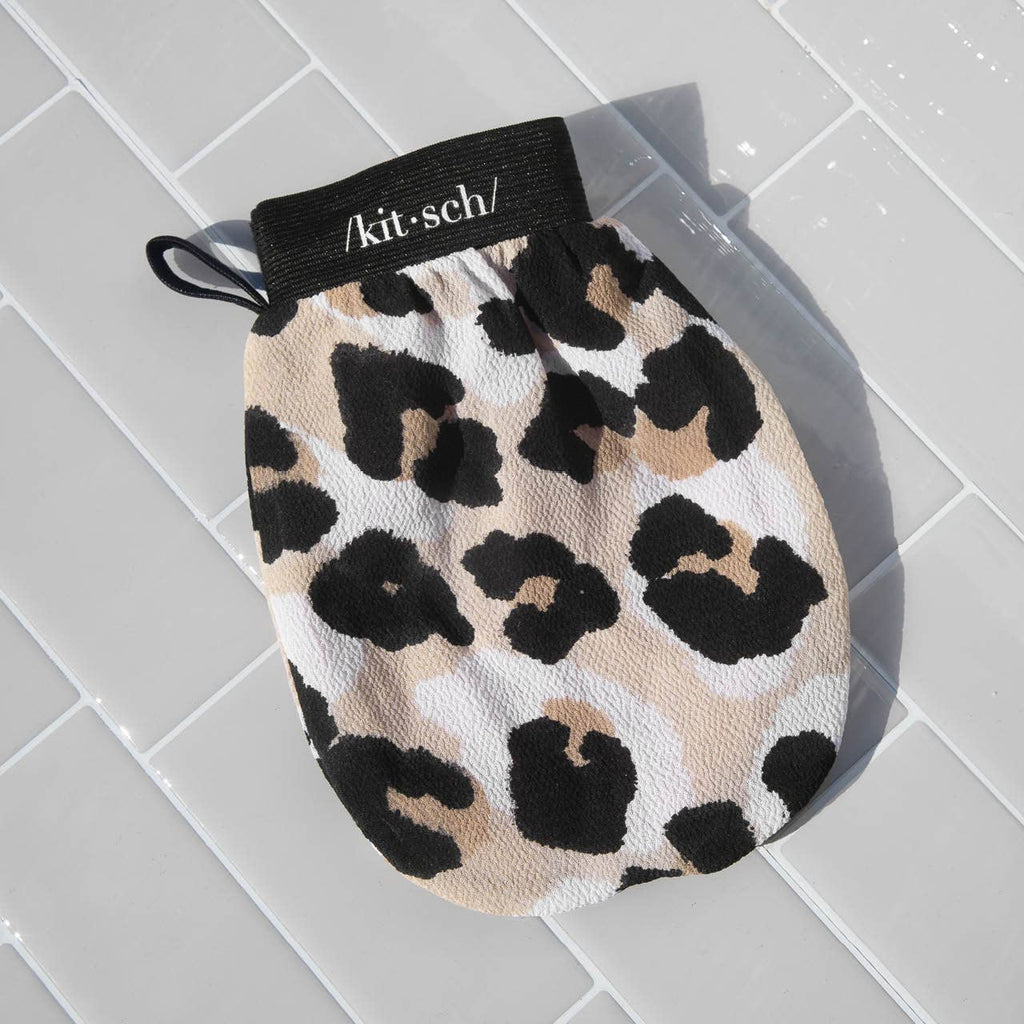 KITSCH - Eco-Friendly Exfoliating Glove - Leopard