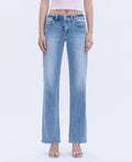 VERVET by FLYING MONKEY - MID RISE FULL LENGTH SLIM WIDE JEANS T7048R