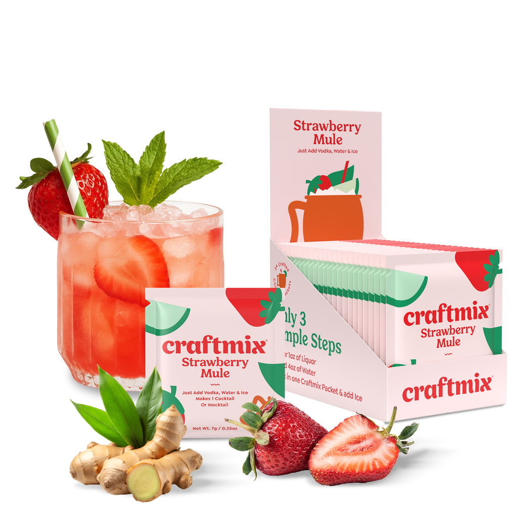 Craftmix - Strawberry Mule Cocktail / Mocktail Mixer - 24ct Caddy