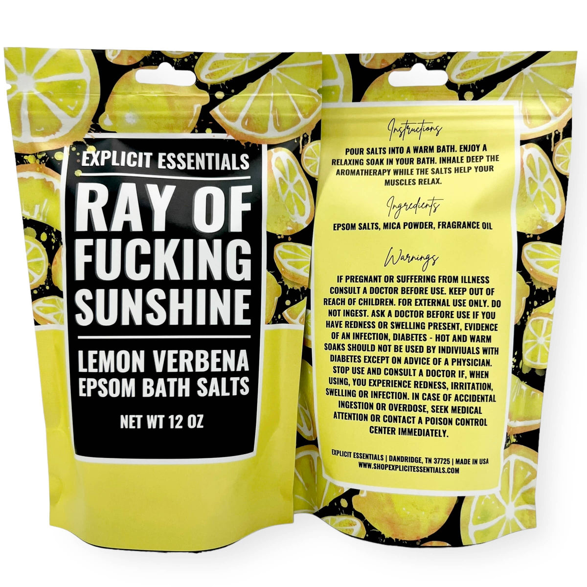 Explicit Essentials - Ray of Fucking Sunshine Bath Salts 12oz Bag