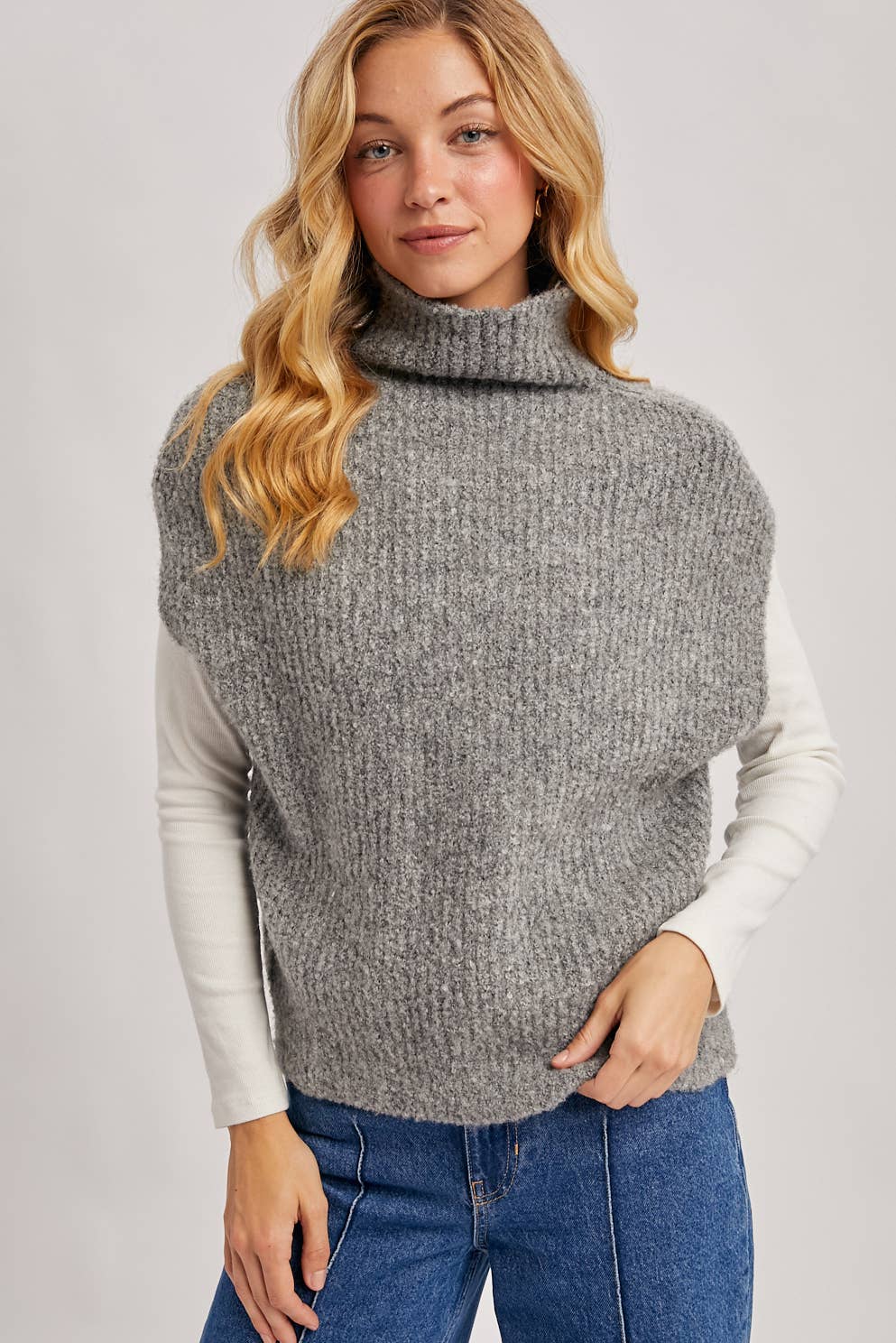 Bluivy - TURTLENECK KNIT SWEATER VEST