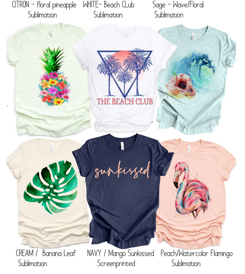 Par.tees by Party On! - Tropical Summer Beach Club Sunkissed Resort Graphic Tees