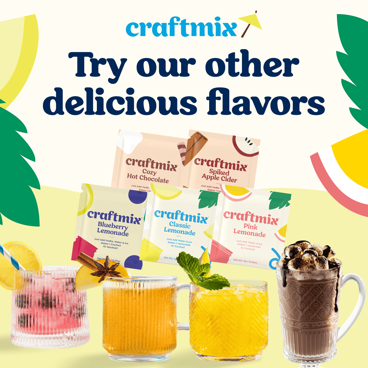 Craftmix - Blueberry Lemonade & Cocktail Mixer - Single / Caddy Refill
