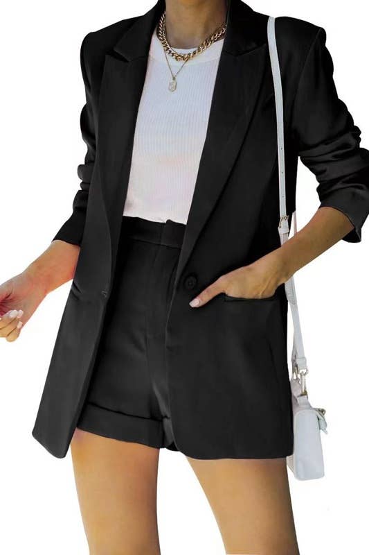 Miss Sparkling - Two piece blazer and shorts set