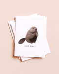 Amy Zhang - Dam Girl Beaver — Animal Pun Friendship Card
