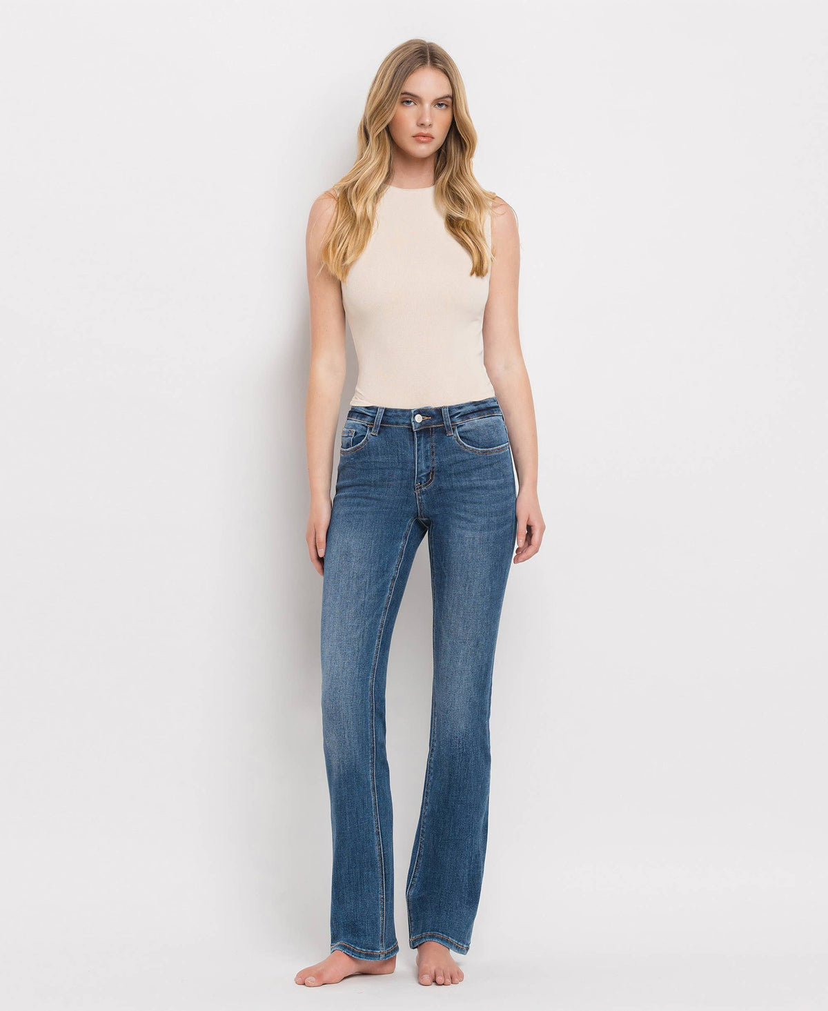 Lovervet by VERVET - MID RISE BOOTCUT JEANS LV1064