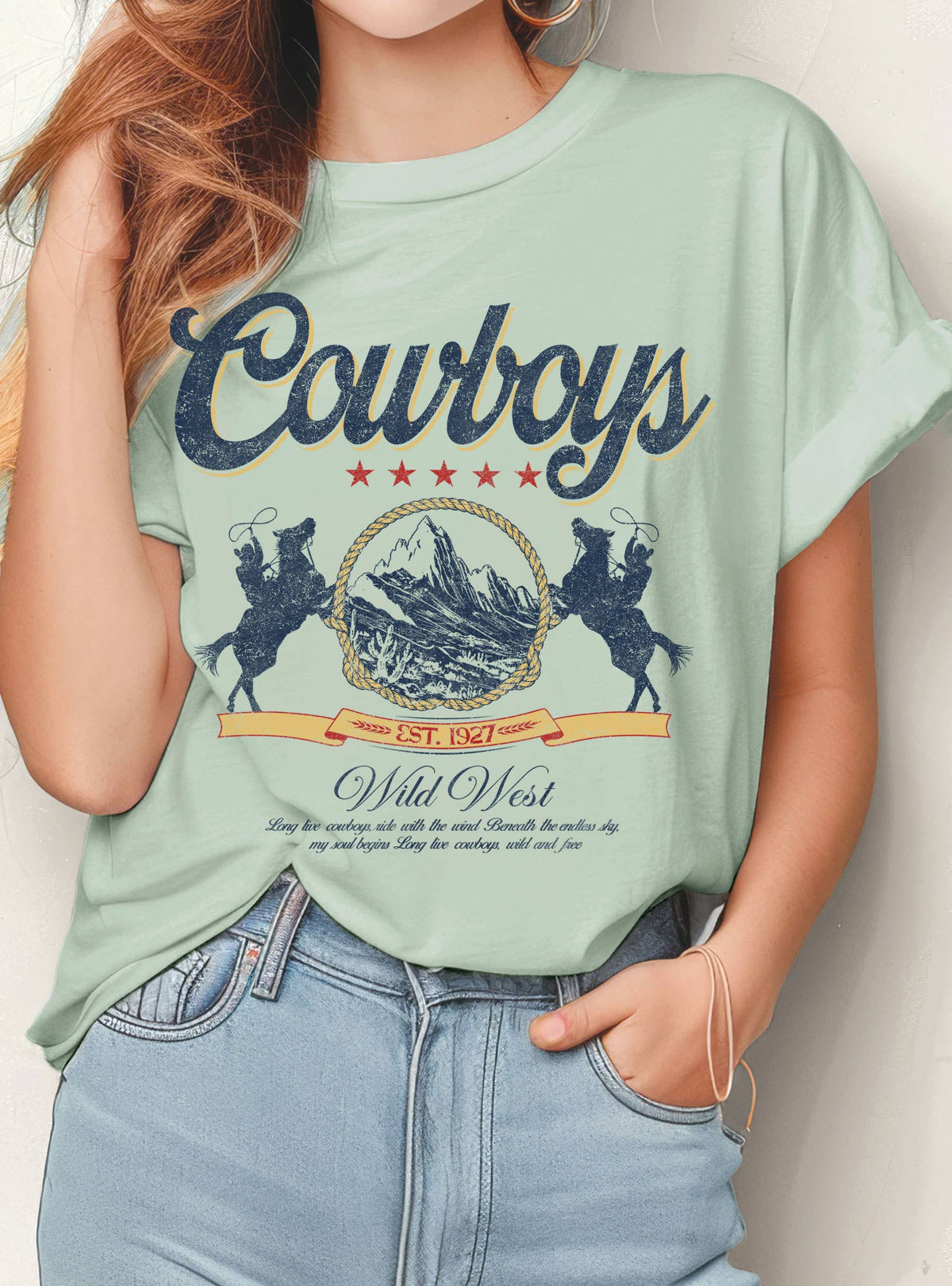 Rustee Clothing - COWBOY WILD WEST GRAPHIC T SHIRTS