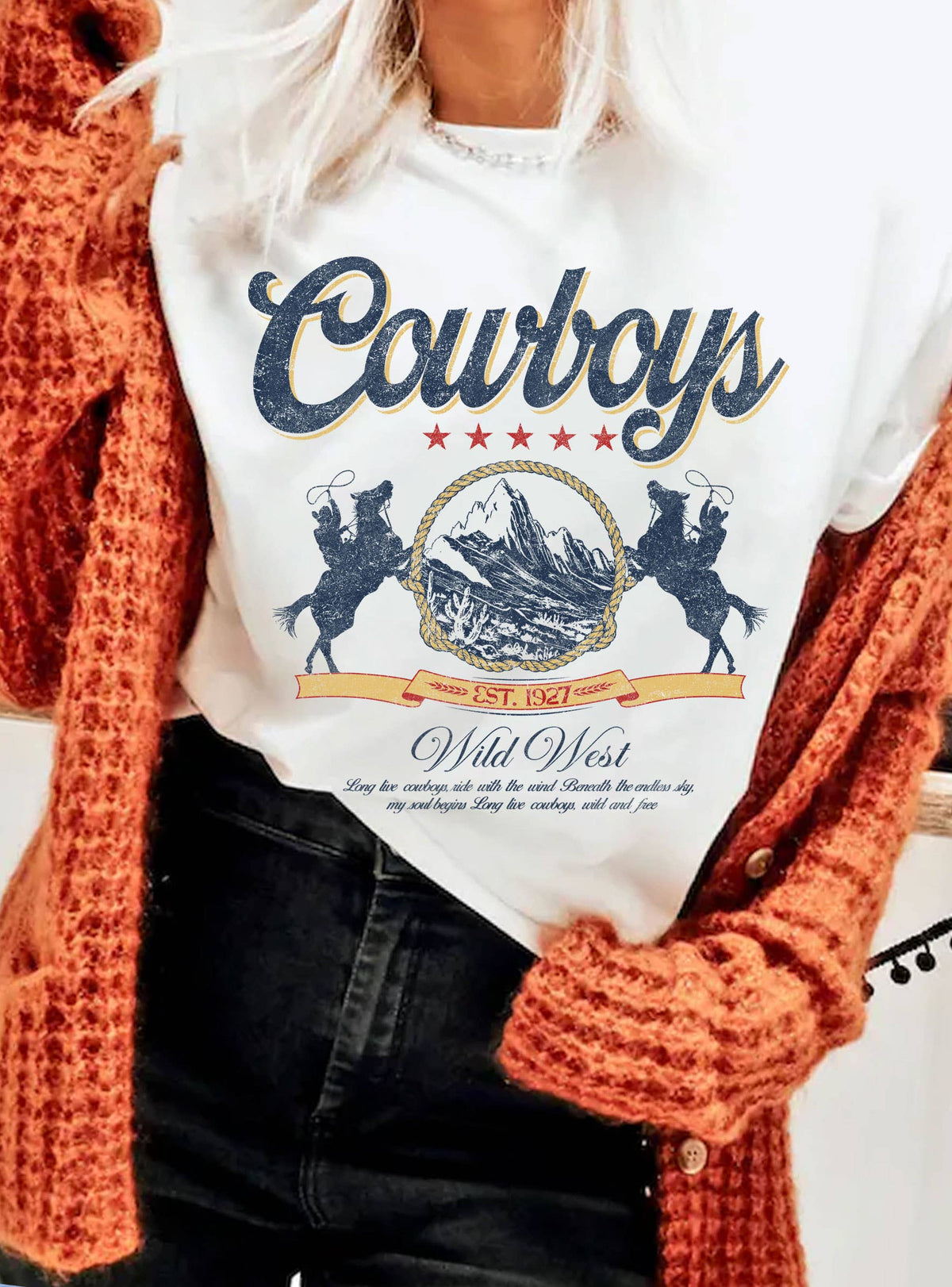 Rustee Clothing - COWBOY WILD WEST GRAPHIC T SHIRTS